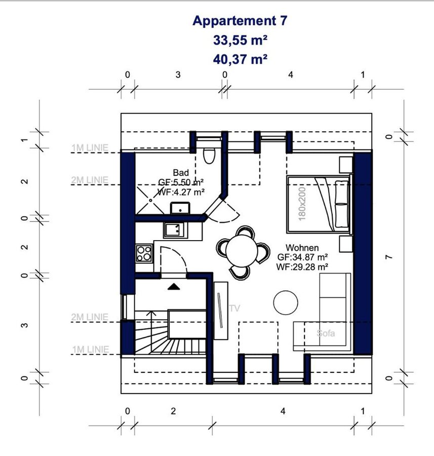 Grundriss Wohnung 7