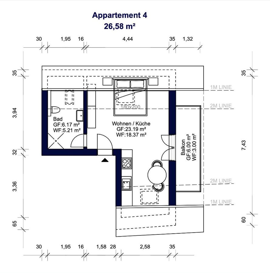 Grundriss Wohnung 4